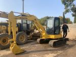 PC55MR-2 Used KOMATSU Excavator With Rubber Track Shoe No Oil Leakage
