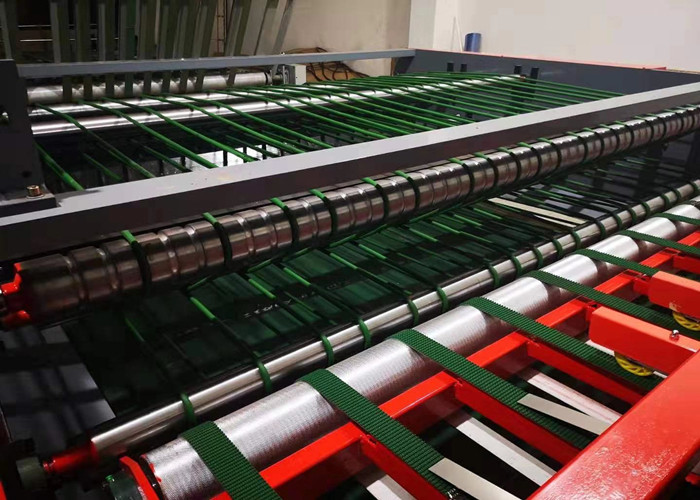 Automatic Corrugated Carton Making Machine , Waste Stripping Machine With Draught Fan