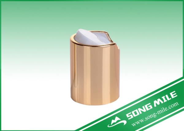Buy cheap 24/410,24/415,28/410,28/415 Aluminum Plastic Press Cap Gold Disc Top Cap from wholesalers
