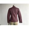 Buy cheap Polished Sliver Pu Leather Jacket Womens With Quilting Burgundy Tw75948 from wholesalers