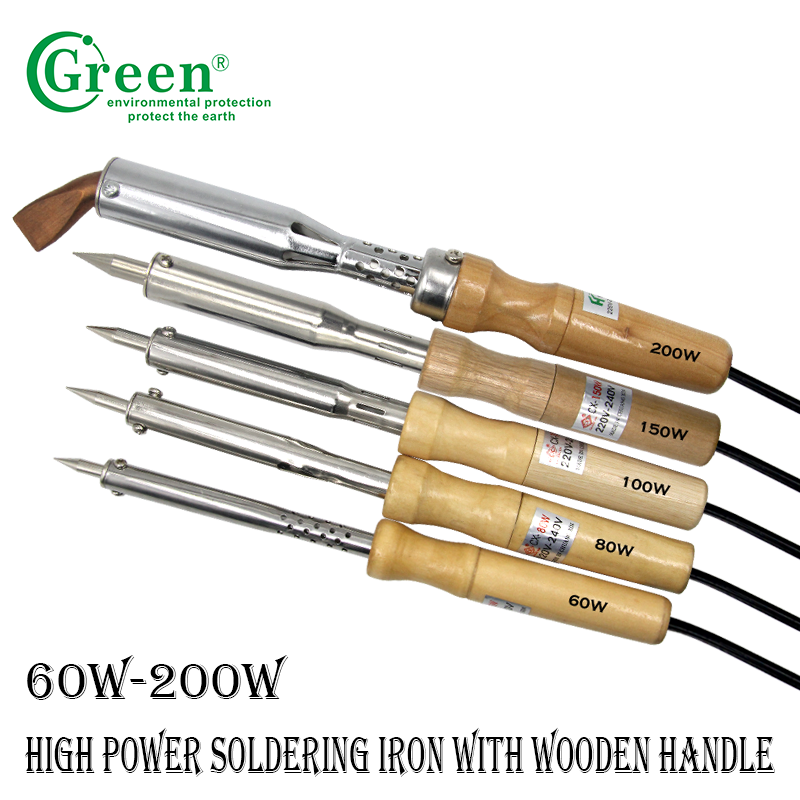 CX - 100W Wooden Handle Soldering Iron 300-1500℃ Stability Temperature