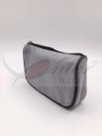Silver 1680D Polyester Travel Cosmetic Bags With Printing / Embroidery Logo 7.8