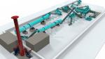 Chemical Dry Powder Granulation Production Line New Organic Fertilizer