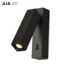 Buy cheap Hotel IP20 switch bed wall light round led bedside wall light 3W led bedhead wall reading lamps from wholesalers