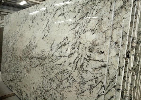 Buy cheap Blue Cream White Granite Slabs , Prefabricated Smooth Stone Slab Countertop from wholesalers