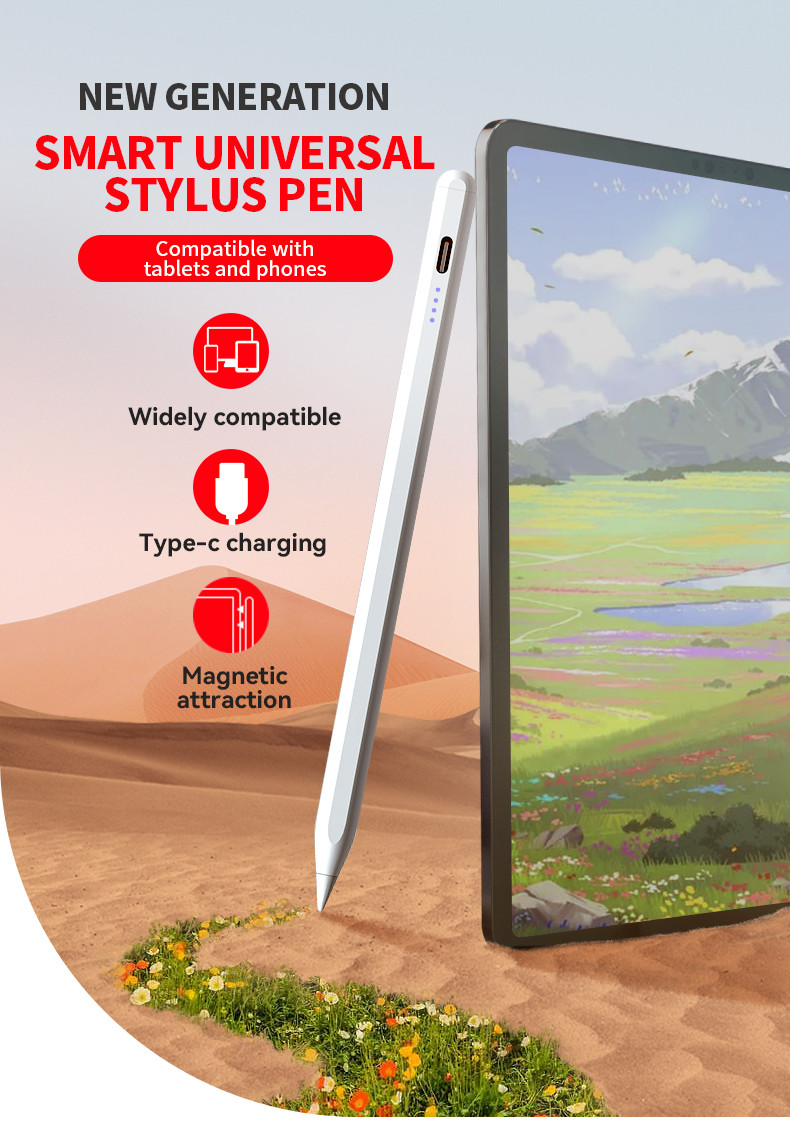 Magnetic Active Stylus Pencil For Touch Screens / Tablets Writing Drawing