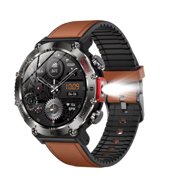 1GB ROM Round Shape Smart Watch Wireless Charging Heart Rate Blood Pressure