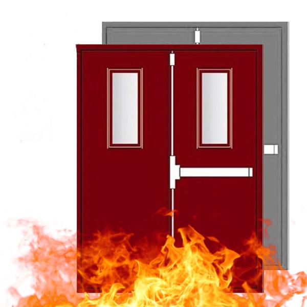 Buy cheap Powder Coating 60min Fireproof Galvanized Steel Exit Door from wholesalers