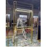 Buy cheap T4 Light Clothing Shop Display Furniture Electroplate 201 Stainless Steel Display Stand from wholesalers