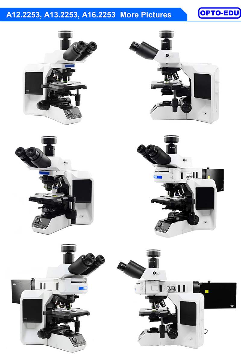 OPTO-EDU A13.2253 Infinity Trinocular Metallurgical Microscope Semi-APO EPI BD 5 Holes Nosepiece