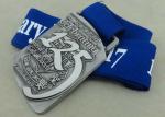 Zinc Alloy Die Casting Medals 3D Awards Sport Medals , Running Marathon Ribbon