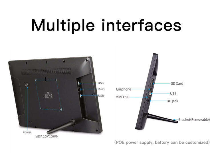 4G LTE Option RK3399 Wall Mounted POE Touchscreen Full HD 17.3 inch Android Tablet
