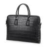 Buy cheap Crocodile Messenger Ladies Men'S Black Leather Laptop Briefcase Bag from wholesalers