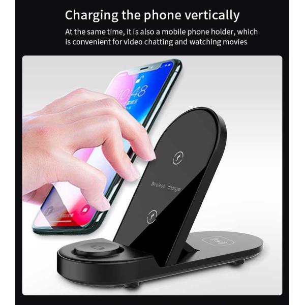 15W Fast Charge Qi Magnetic Stand Wireless Charger For Iphone 12