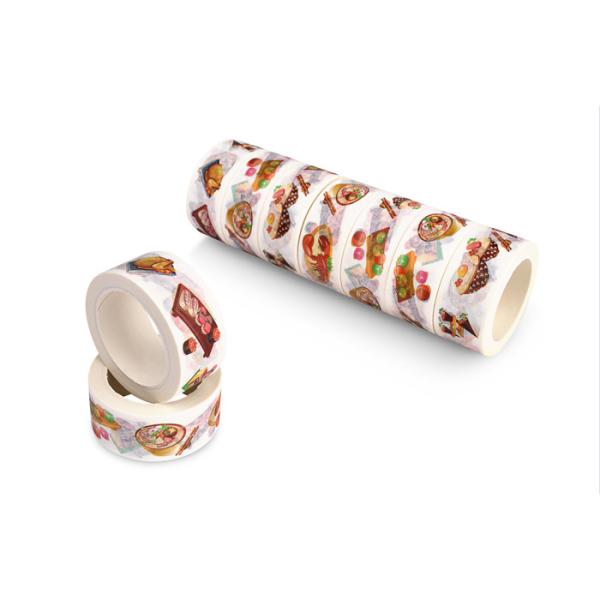 Buy cheap Coloured Floral Washi Paper Tape , Thin Patterned Craft Tape Rubber Adhesive from wholesalers