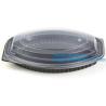 Buy cheap Food container tray,Black 5 Compartment Food Packaging Blister Plastic Fruit Tray,blister plastic microwave food ovenabl from wholesalers