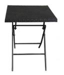 Plastic Rattan Garden Folding Table And Chairs Steel Structure