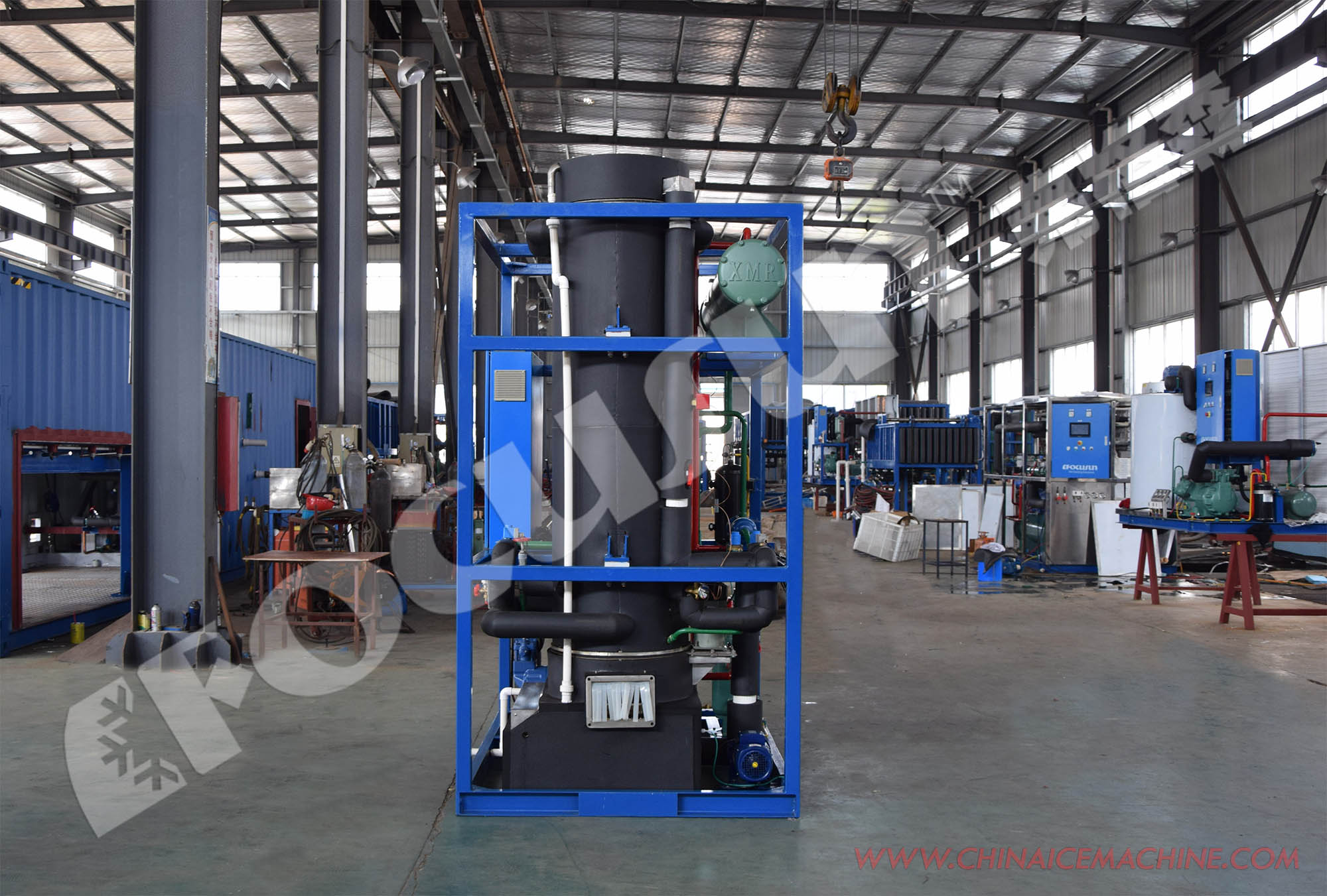 R22 Refrigerant 6 Ton Heavy Duty Industrial Ice Tube Making Maker Machine for Food Shops
