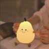 Buy cheap LED Pear Fruit Silicone Night Light 7 Colors Dimming Touch USB Rechargeable Cartoon Bedside Lamp Bedroom Decor Cute Kid Gift from wholesalers