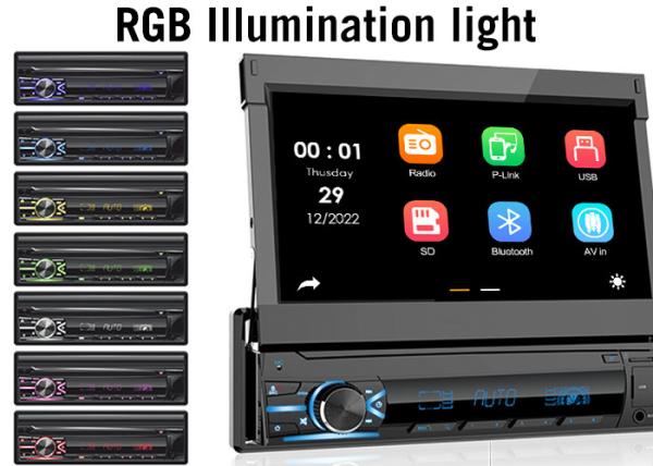 Buy cheap Video Single Din Car Stereo 6RCA Rear Camera Retractable Single Din Touch Screen from wholesalers
