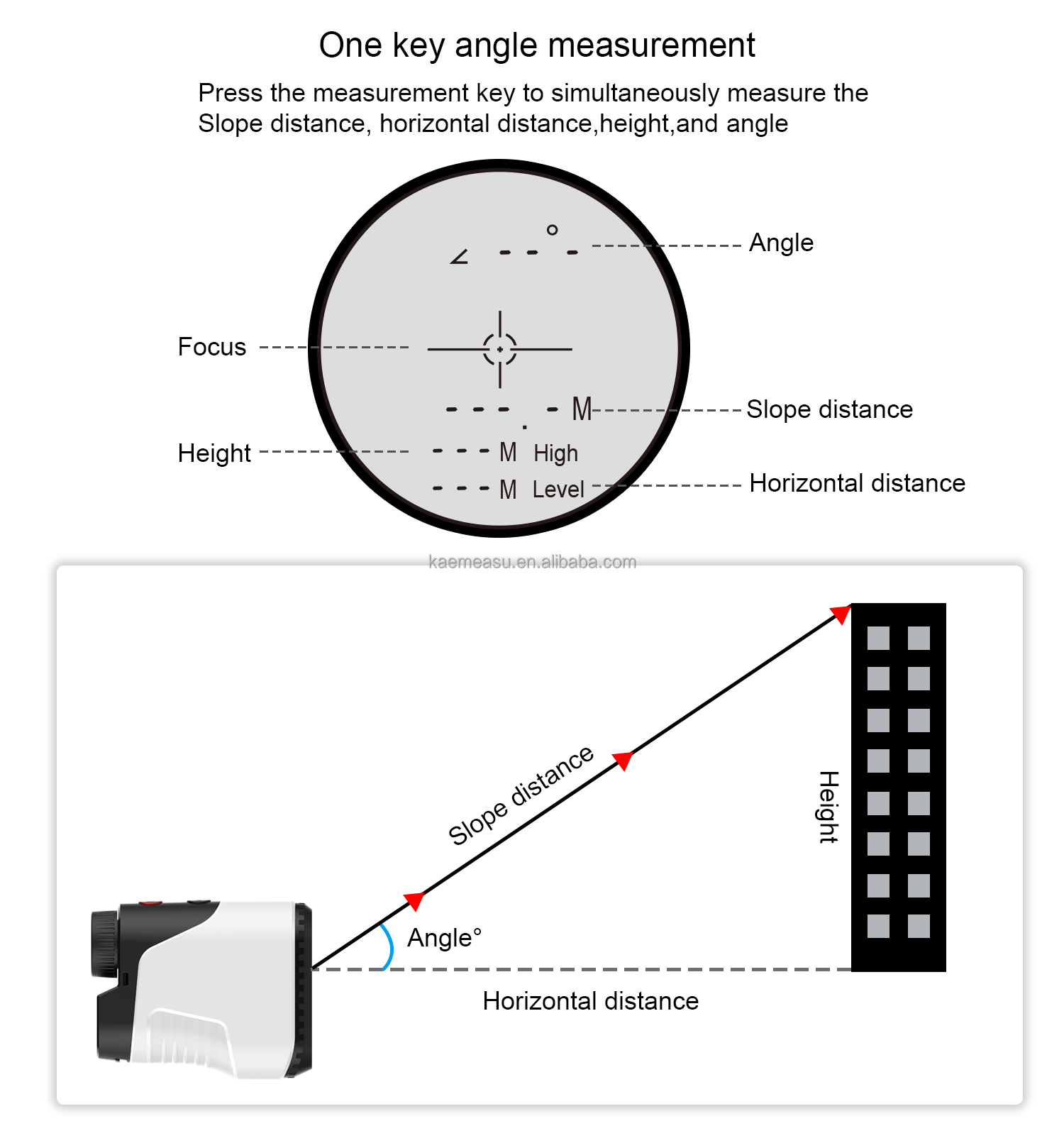 Oem Range Finder Slope Scope Distance Meter Telescope Multiple modes For Hunting rangefinder laser Golf Laser Rangefinder