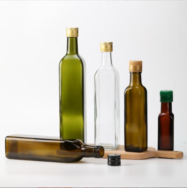 Buy cheap Clear Glass Cylindrical Bottle for Food 50ml 100ml 250ml Small Green Olive Oil Bottle from wholesalers