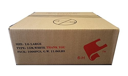 Plastic Grocery T Shirt Shopping Bags Plain White HDPE Material 12" X 6" X 21"