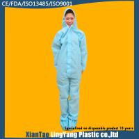 Buy cheap Long Sleeve Disposable Waterproof Coveralls One Piece Work Uniform ISO Standard product
