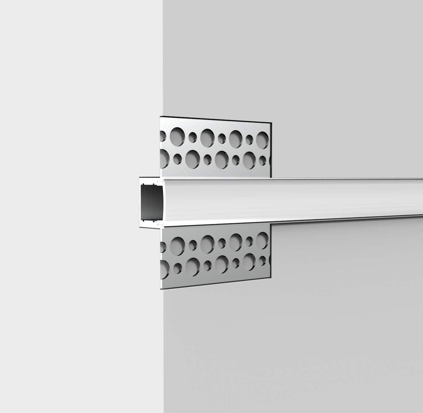 Pc Diffuser 6063 Aluminum Led Plasterboard Profile Ceiling Recessed Linear Trunking Light Fitting