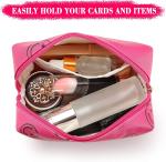 Pu Leather Preppy Makeup Bag Waterproof Cosmetic Organizer Cute Portable