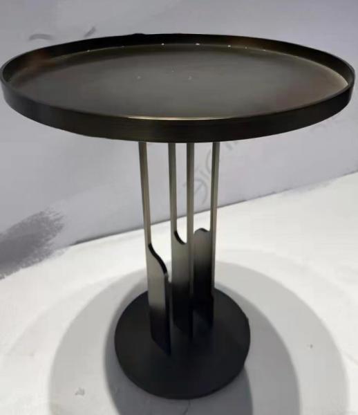 Buy cheap Custom Stainless Steel Hover Round Tray Coffee Table , Black Antique from wholesalers