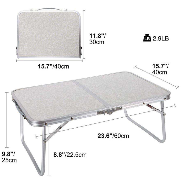 Indoor Outdoor Portable Aluminum MDF Table for Camping Beach Picnic