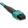 Buy cheap Aqua OM3 50/125um 12 Cores MTP MPO Patch Cable High Speed Multimode from wholesalers