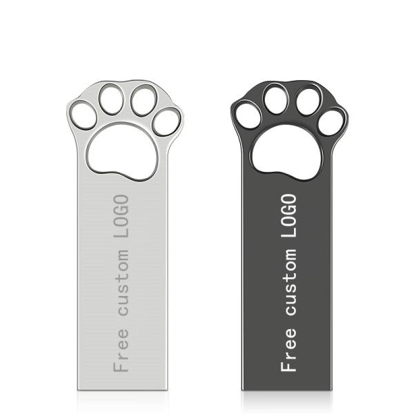 Buy cheap Dog Paw Shapes Metal USB Flash Drive 2.0 128GB 256GB 15MB/S Speed from wholesalers