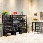 Modern Luxury Metal Wine Display Shelf Black MQ-S005 For Storing Wine