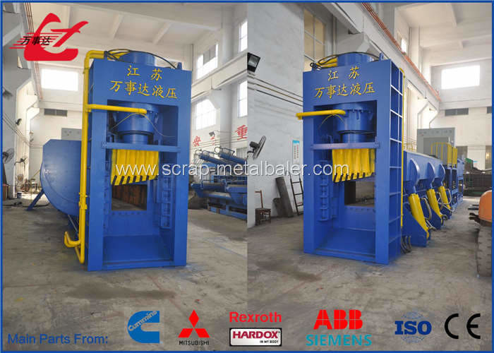 Customized 74kw Scrap Shearing Machine For Scrap Pipes , Vehicles Metal Baling Shear