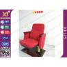 Buy cheap PP Shell for audience chairs , fixed leg retractable auditorium theater seating in red color from wholesalers