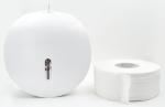 White Jumbo Roll Tissue Dispenser , Plastic Jumbo Toilet Tissue Dispenser