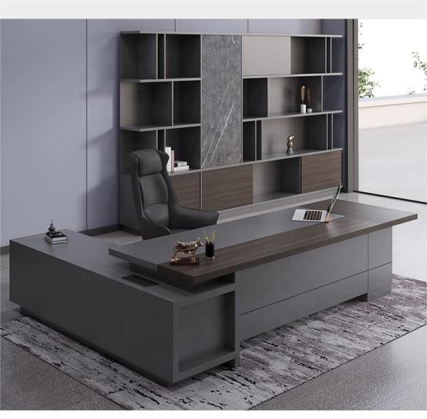 Buy cheap School MDF Luxury Executive Office Desk Set for Commercial Furniture CEO Office Table from wholesalers