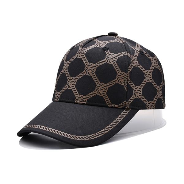 Buy cheap Customized Logo Printed Baseball Caps with Fabric Strap & Metal Closure Adjustable Size from wholesalers
