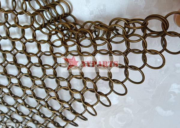 Buy cheap Fashion Interior Design Metal Ring Mesh Curtain By Hand Woven from wholesalers