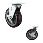 Polyurethane 660LBS 8 Inch Side Brake Heavy Duty Casters