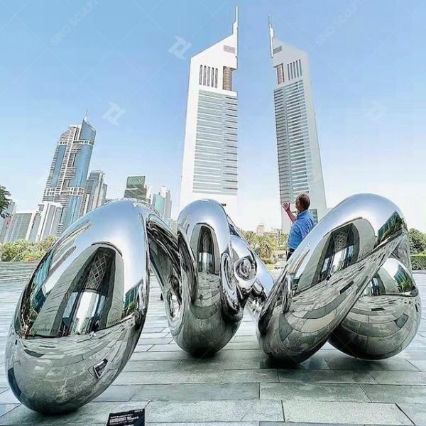 Buy cheap Urban Exhibition Stainless Steel Artwork Outdoor Decor Metal Abstract Art from wholesalers