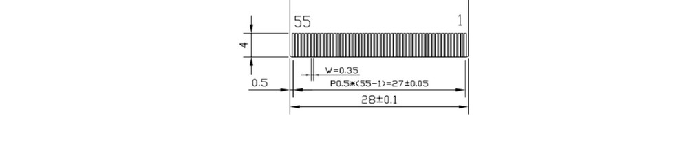 55pin Small LCD Touch Screen Module 4.3 Inch 480x800 Resolution