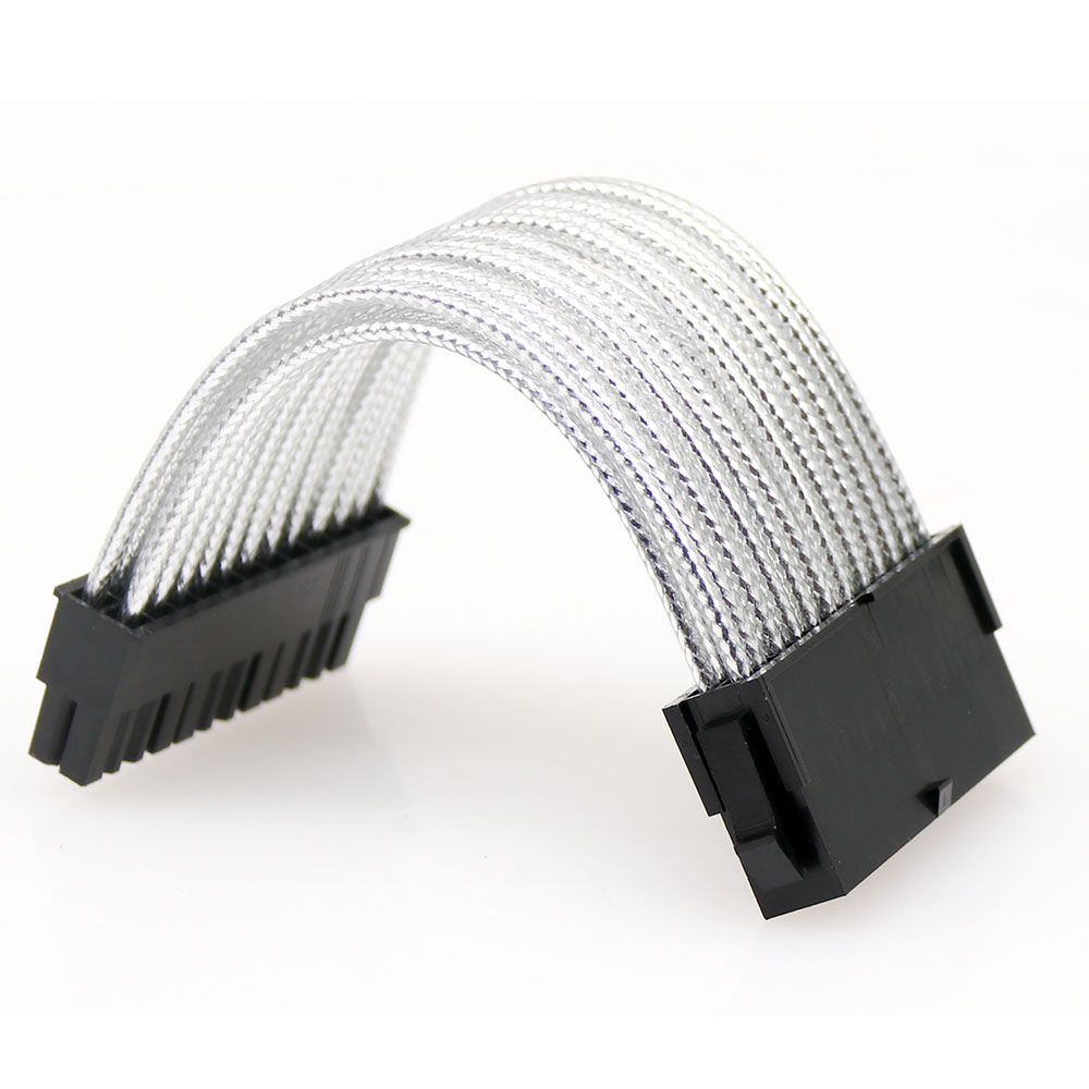 Wire Harness Power Supply Cable 24 pin ATX Male To Female 18AWG for Main Board