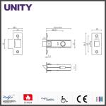 High Security Door Locks Brass Latchbolt And Zinc Follower For Light Duty