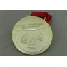 Buy cheap Brass Stamping Ribbon Custom Diecast Medals , Zinc Alloy Enamel Medals For Running from wholesalers