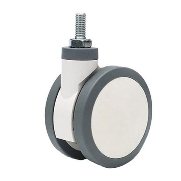Quality 4 Inch Dual PU Wheels Medical Hospital Caster Wheels For Trolley Bed for sale