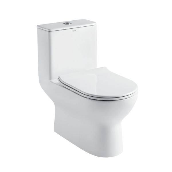 Buy cheap Siphon Flush 1.1 Gpf Elongated Round One Piece Toilets D707×W370×H715mm from wholesalers