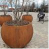 Buy cheap 1000mm Raised Sphere Shaped Outdoor Metal Planter For Shopping Mall from wholesalers